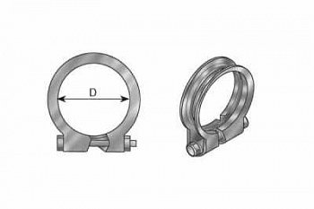хомут трубы глушителя d=104..107 !\Iveco.RVI Euro/Star/Tech. Volvo