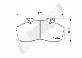Колодки дисковые 29835 RVI / MB (175x85x22) Meritor