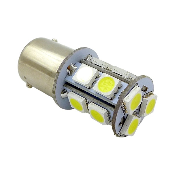 Лампа Светодиодная T15/белый 12V 2 contact, коробка 2 шт.