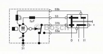 электродвигатель стеклоочистителя !24V 0.05W\MB 1222-3535 1972-96