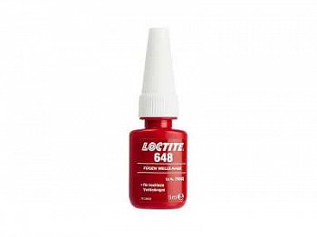 Герметик LOCTITE 648: вал-втулочный фиксатор быстрой полимеризации, для зазоров до 0.15 мм, от -55С до +175С, 5 мл