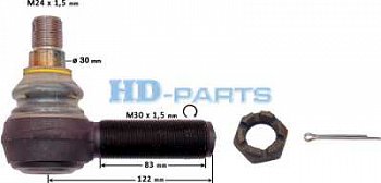 Наконечник рулевой M30*1.5*27.1*125*70  правый смотри замена 1150502