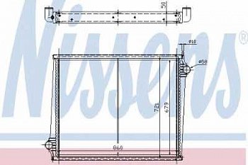 Радиатор охлаждения Scania 94-144 P (95-) 860*679*50 (алюминий)
